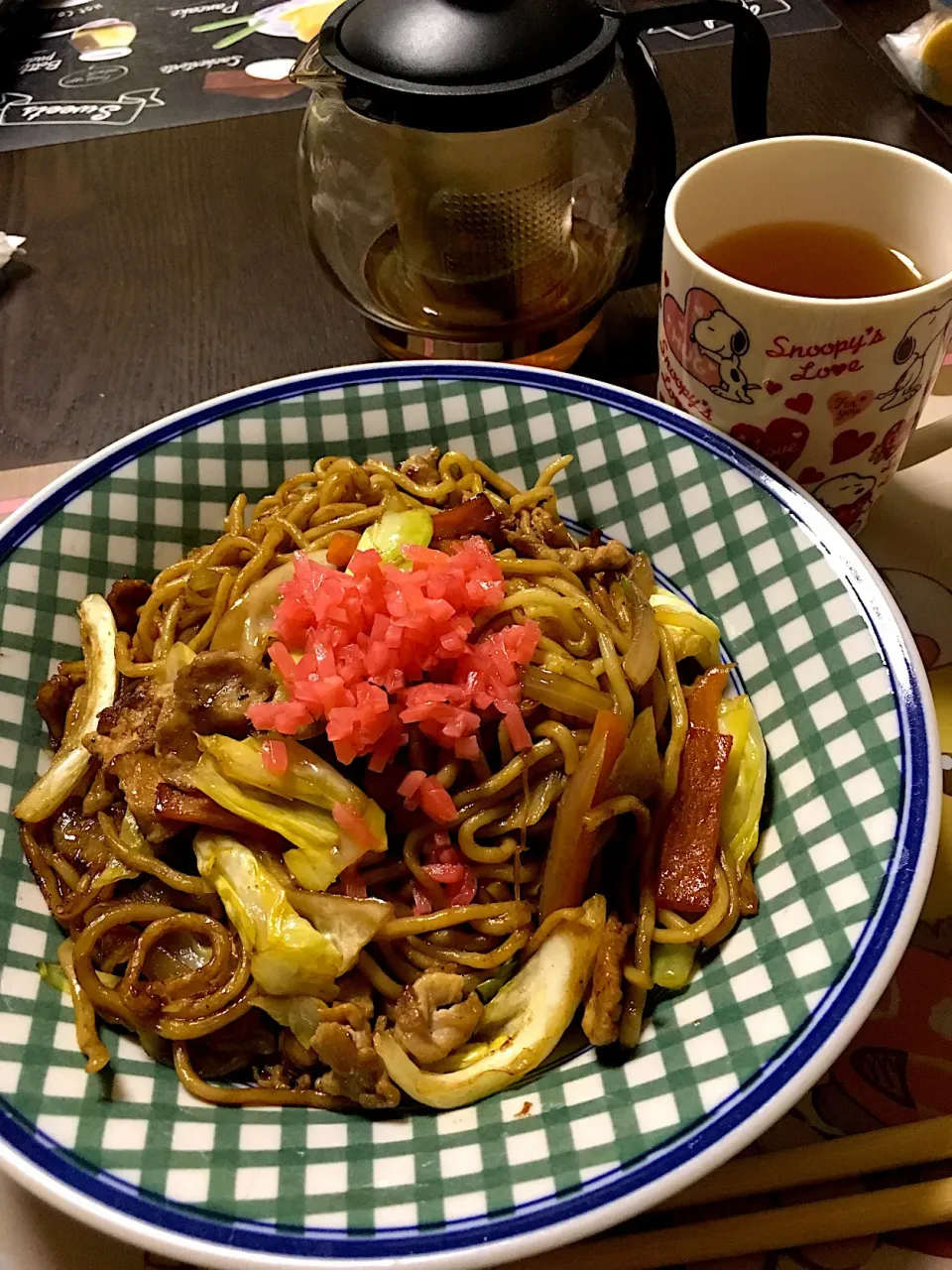 焼きそば(*^ω^*)ジャスミンティーと|ライムさん