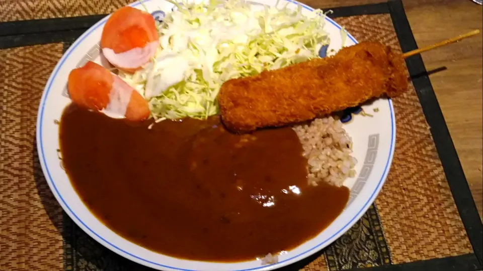 串カツカレー|まぐろさん