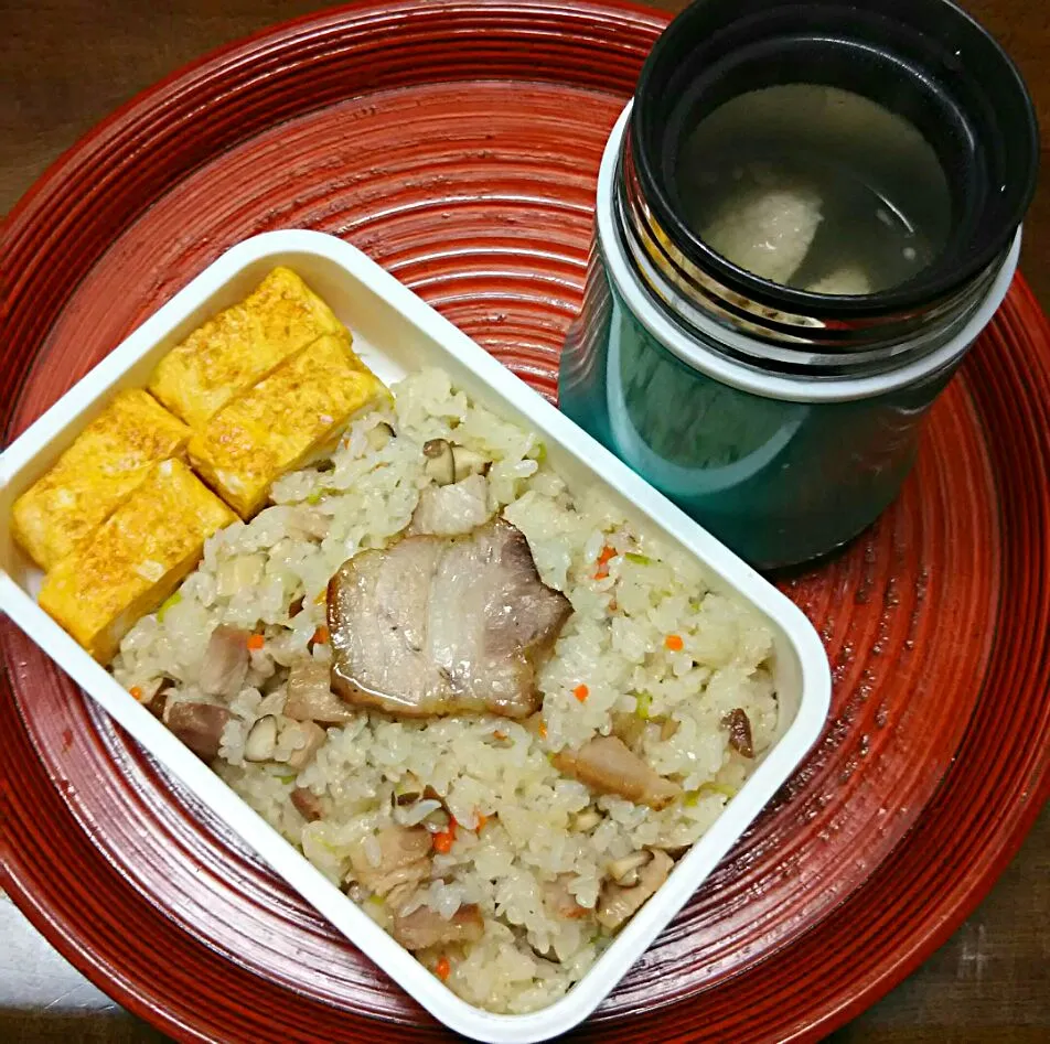 焼豚焼飯弁当🍱|あらいぐまのしっぽさん