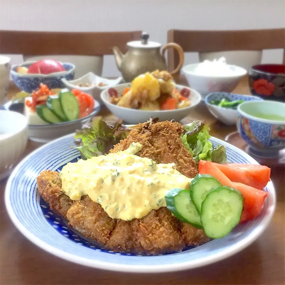 鰯のフライ、肉じゃが #おうちごはん|ゆかりさん