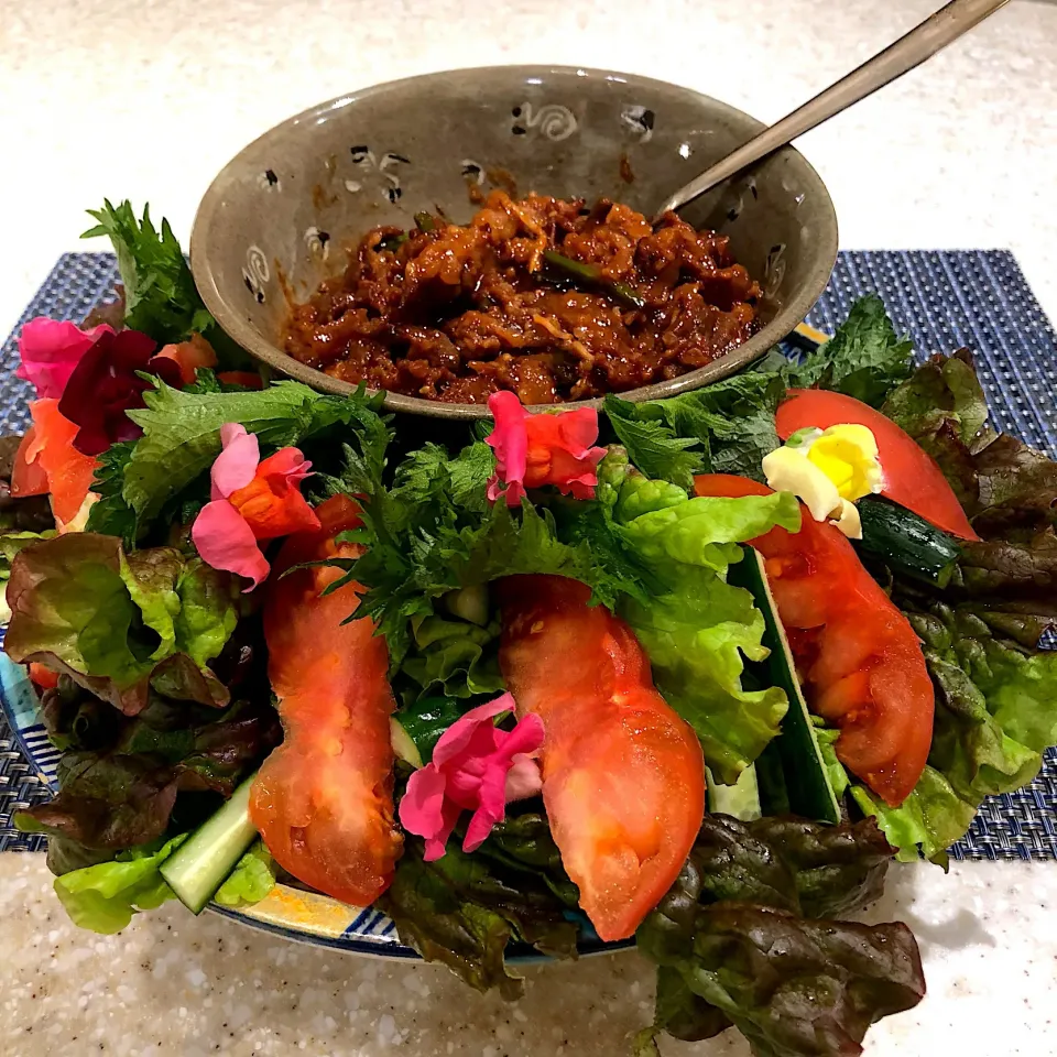 お花💐畑肉巻きサラダ🥗|Mayumiさん