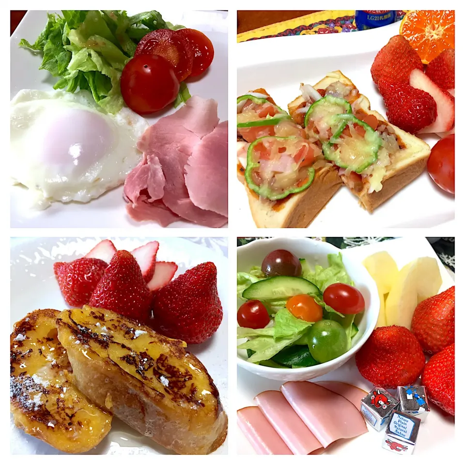 おまとめ朝ごはん🍓🥖🍳🥗|ｋｚｓｙｋさん