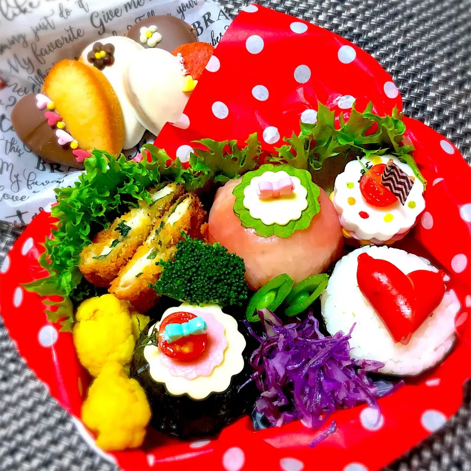 Snapdishの料理写真:バレンタイン弁当|にゃるさん