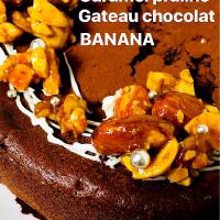 Gateau chocolat♡#キャラメル#ガトーショコラ#バナナ#簡単#久しぶり#バレンタイン