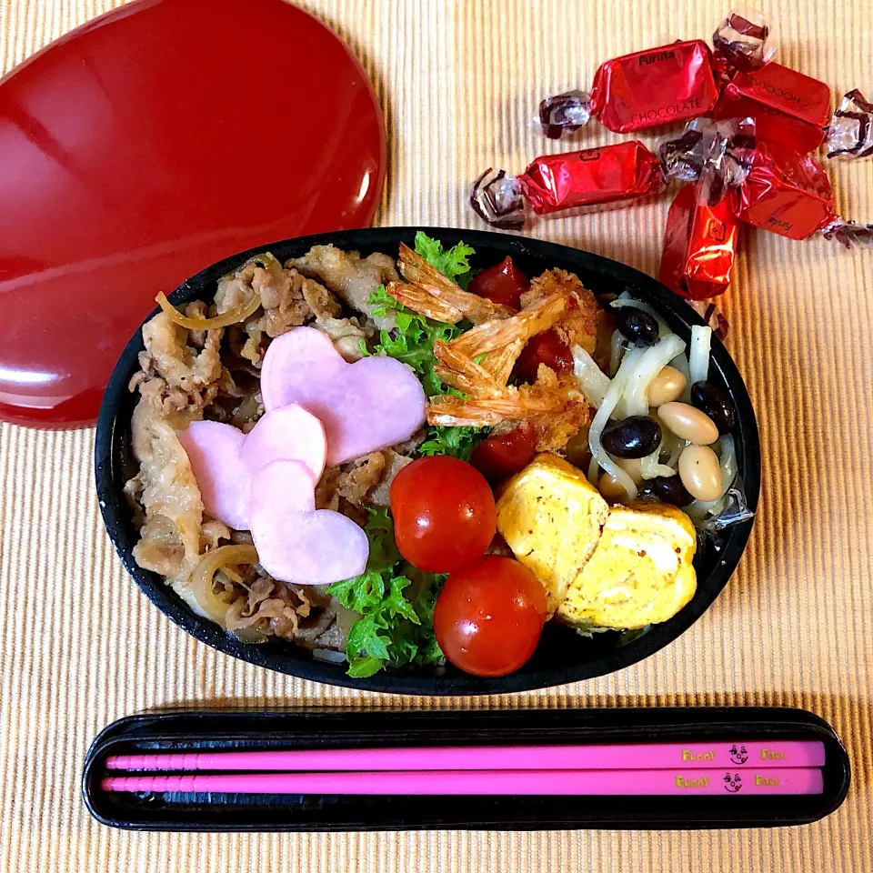 バレンタイン💕 今日のお仕事お弁当🍱
自分の😅|RU.Farmさん