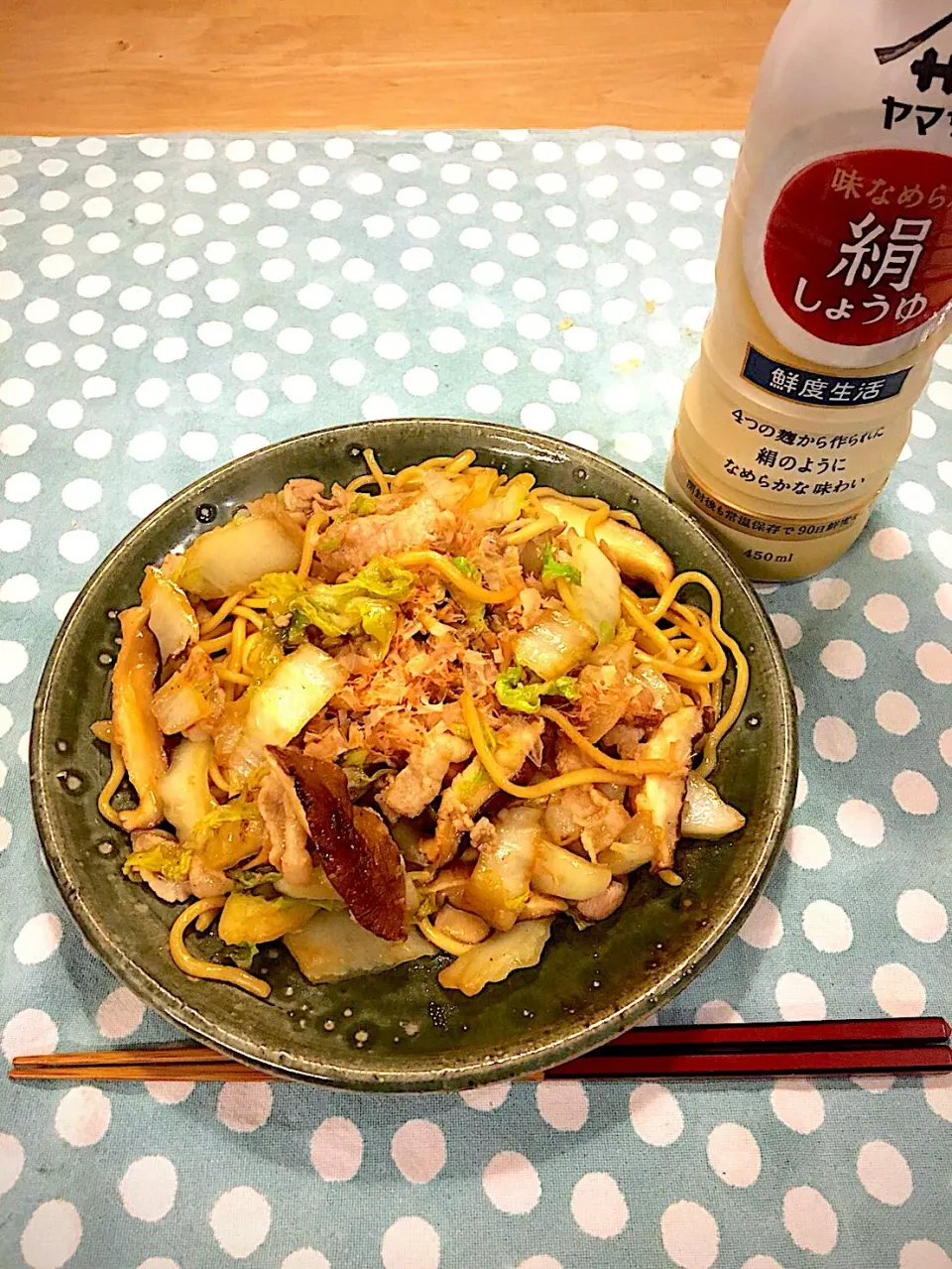 Snapdishの料理写真:あっさり白菜のしょうゆ焼きソバ|すずさん