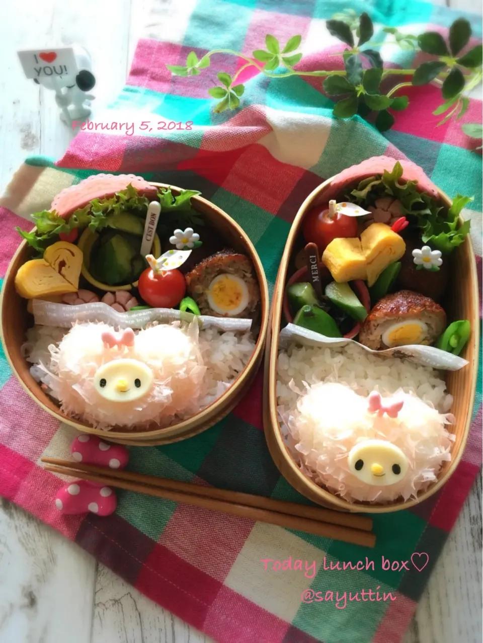 ハートおにぎりでマイメロちゃん弁当♡|sayu♡さん