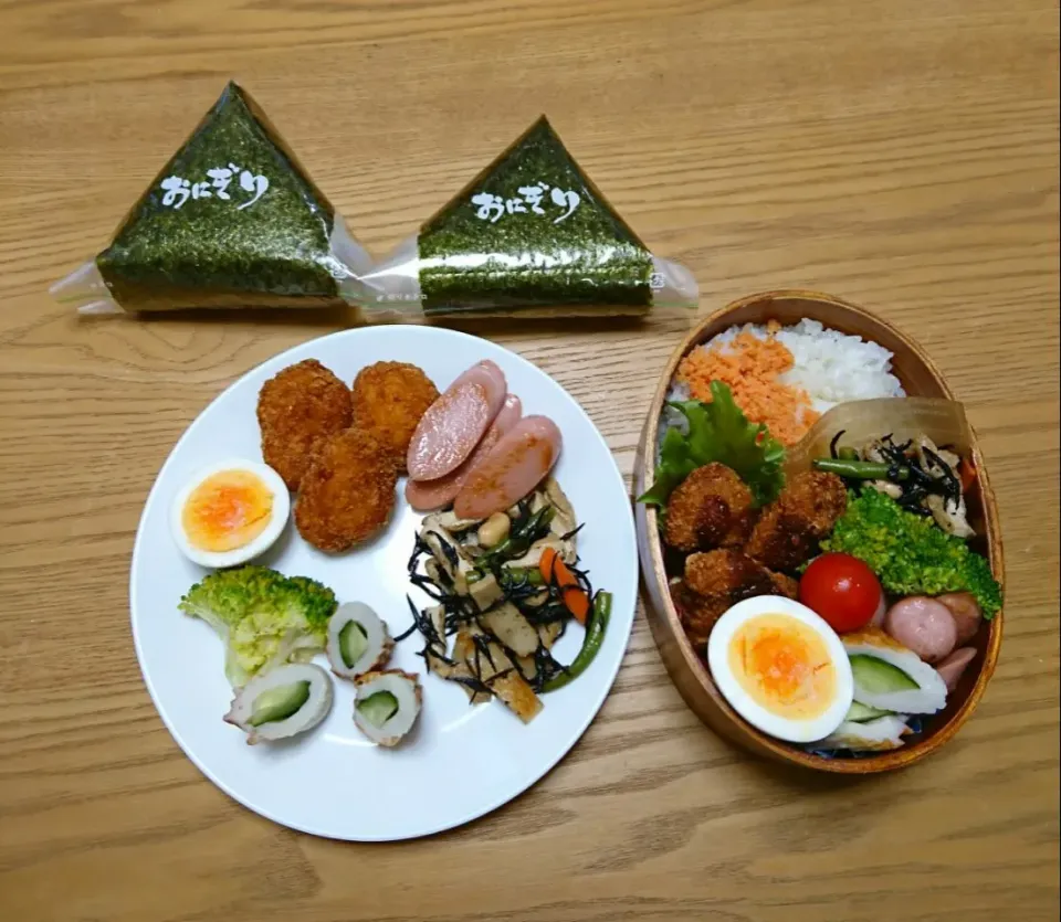 Snapdishの料理写真:『お弁当&置き弁 コンビニ風おにぎり』|seri-chanさん