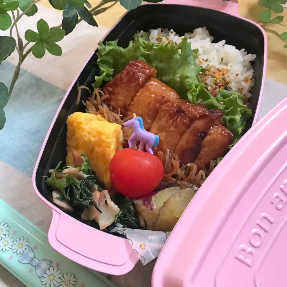 2018.2.15◡̈⃝︎⋆︎*チキンステーキ弁当 #娘のお弁当 #チキン|ハルちゃんのお弁当さん