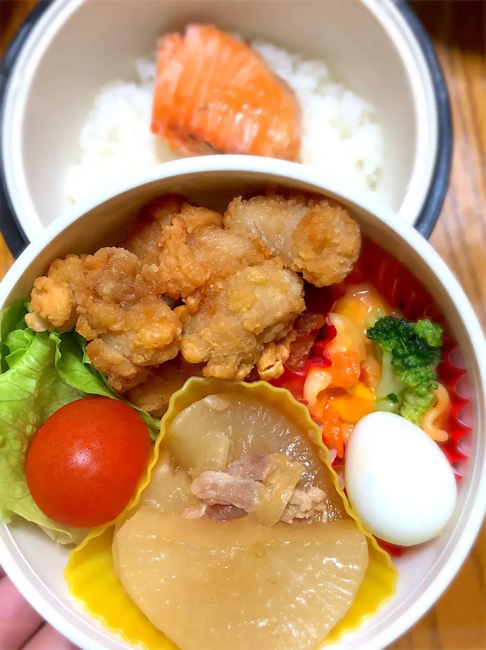 Snapdishの料理写真:2月16日(金)唐揚げ弁当🍱😋|かよっぺさん