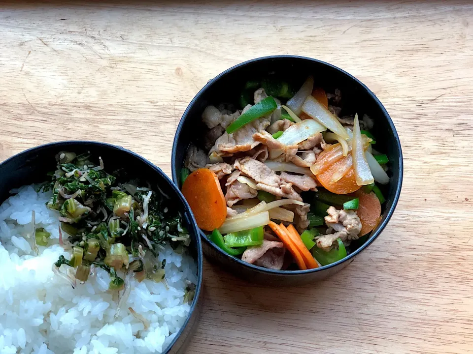 焼肉 弁当。蕪の葉ふりかけ付き|弁当 備忘録さん