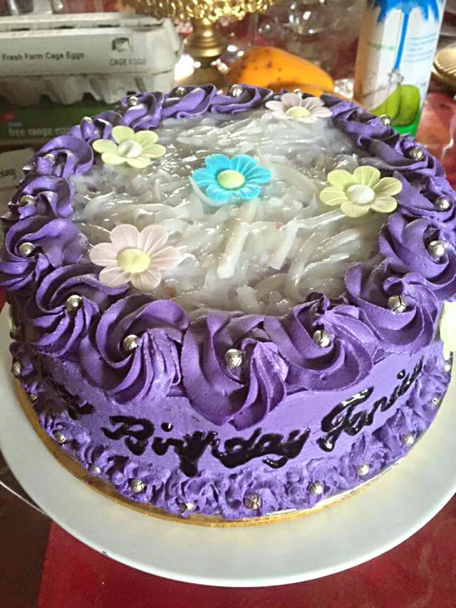 purple yam and coconut cake|CHUENCHAIさん