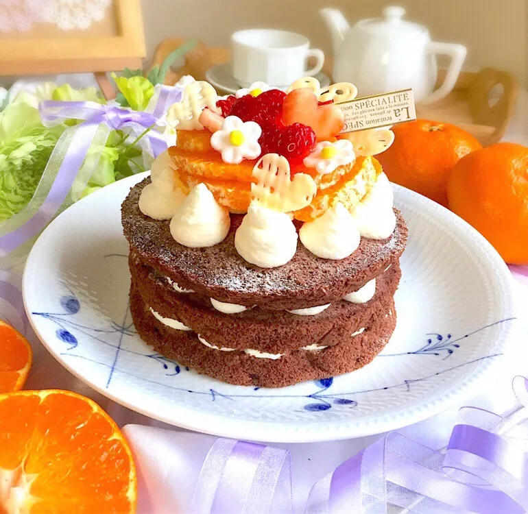 🍊甘平のネイキッドケーキ🍊|lily_lily821さん