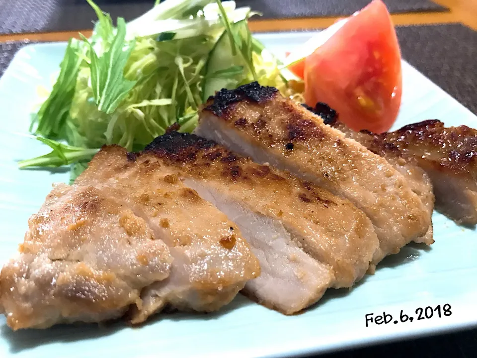 めぐチー🌿の料理 鮭の西京焼きを豚ロースで😊|みきおさん