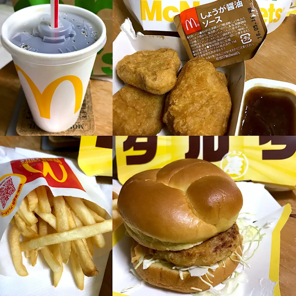 チキンタルタ🍔
ナゲット、コーラ、ポテト🍟|るみおんさん