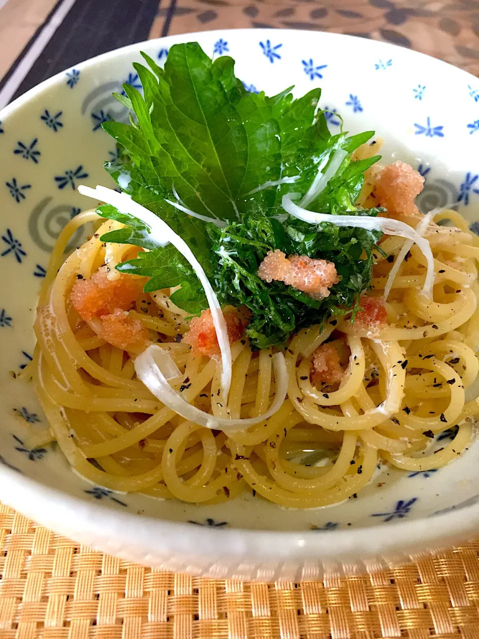 明太子オイルパスタ🍝
麺を茹でたら
お皿にそのままダンクでっ😊|🌿ぴぴさん