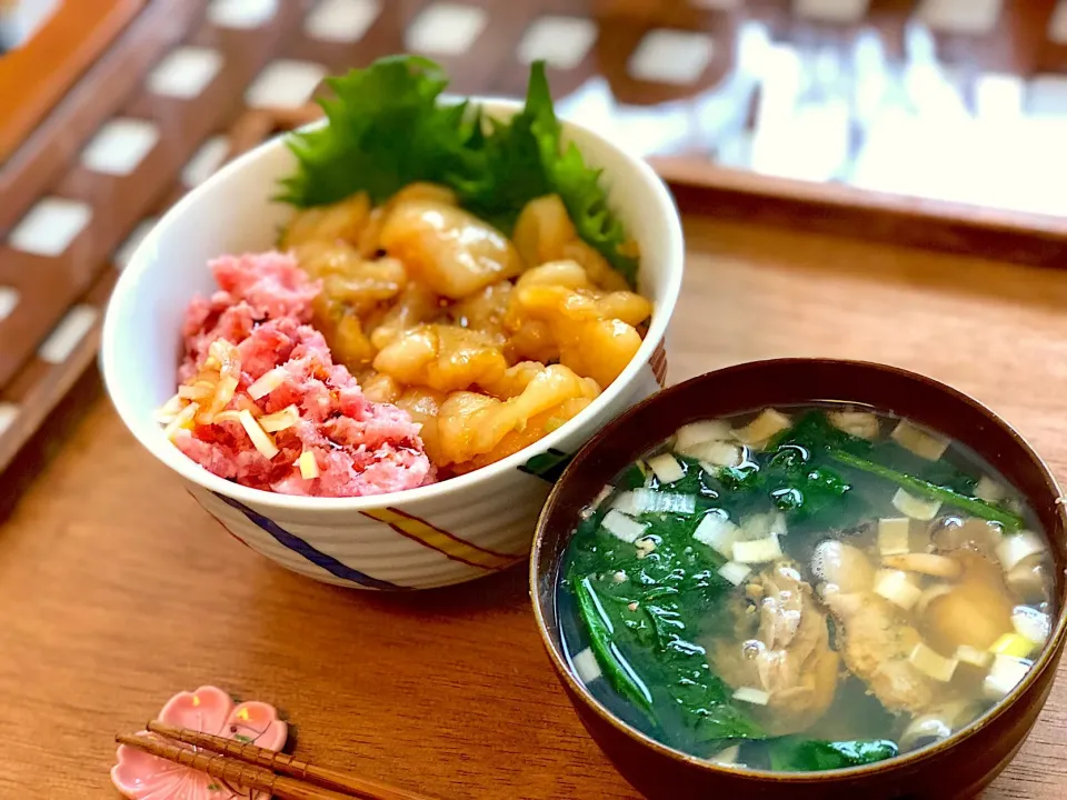 朝ごはん『生ホタテ丼』。|たつやん。さん