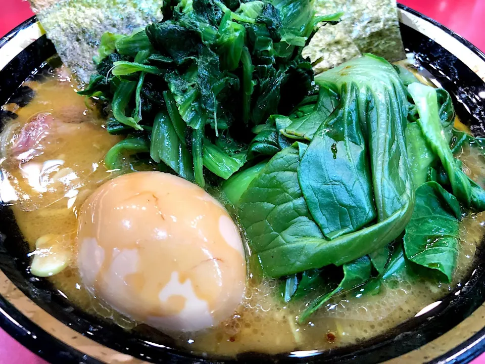 ラーメン 味玉 チンゲン菜|tecklさん