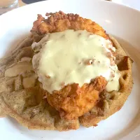 Snapdishの料理写真:Savory chicken and waffles @ Innovo Latham, NY 2/18/2018|Morcone Girlsさん