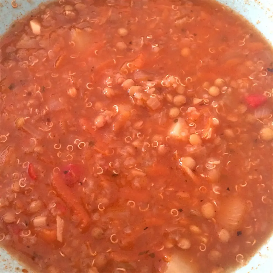 Snapdishの料理写真:Lentil, carrot, tomato, quinoa and potato stew 🍵|MissYumYumさん