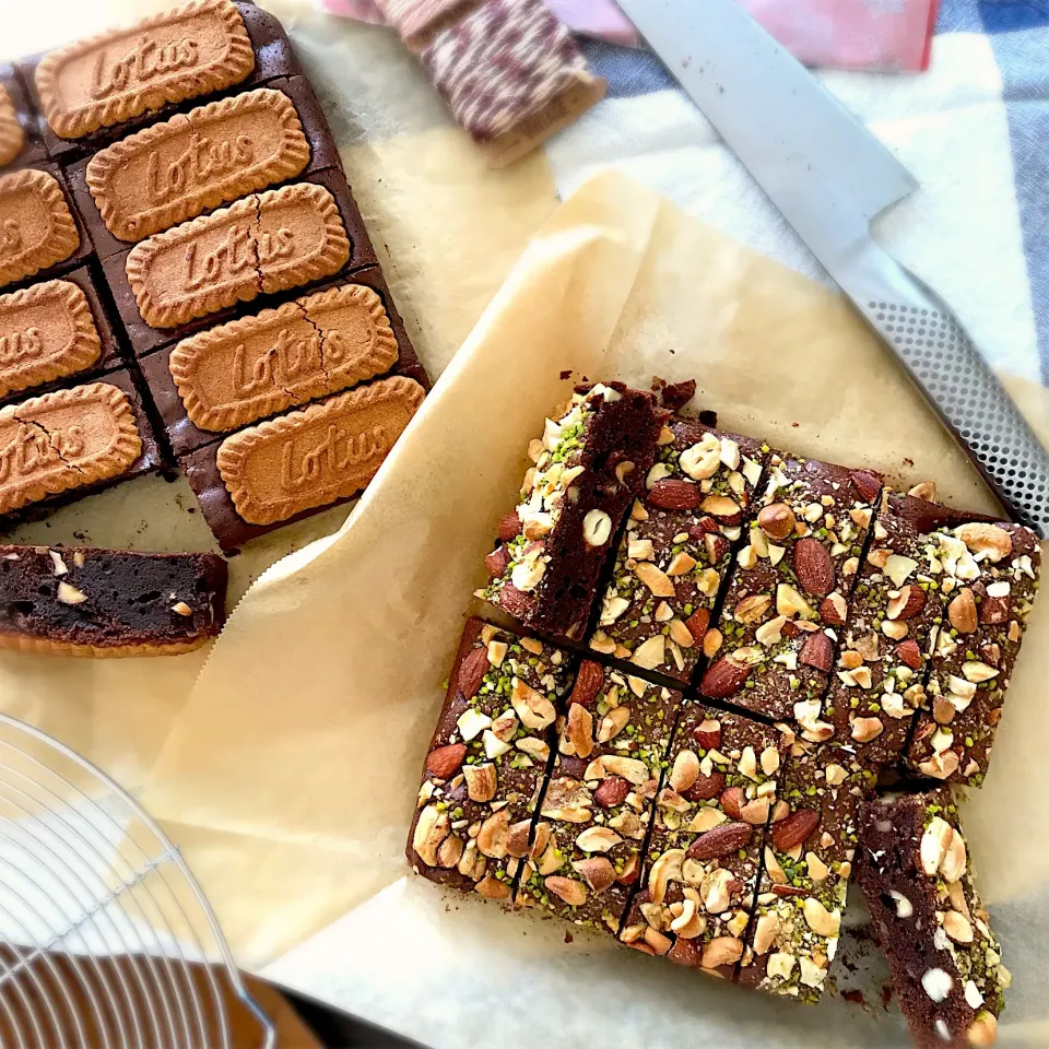 るん♪の料理 🍫ナッツゴロゴロブラウニーとロータスブラウニー♪|るん♪さん