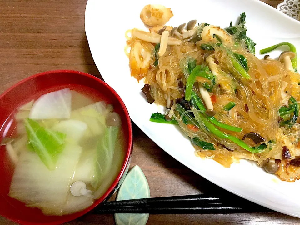 麻婆春雨&中華スープ|♡あき♡さん