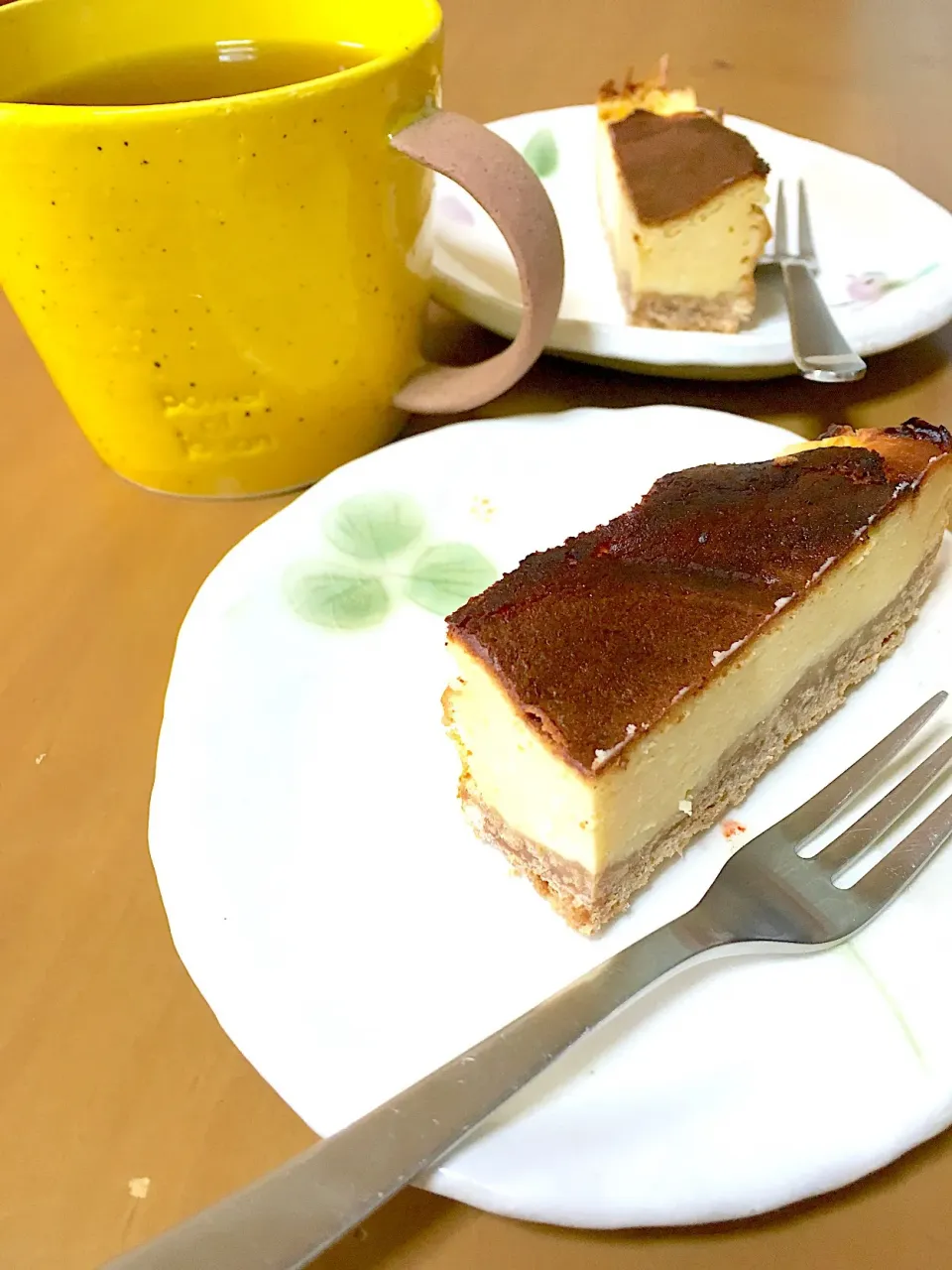 Snapdishの料理写真:ベイクドチーズケーキ(●´・з･●)-☆チュッ！|さくたえさん