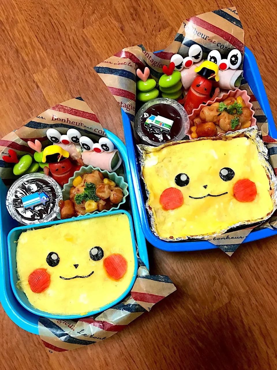 Snapdishの料理写真:ピカチュウ弁当♡|かなさん