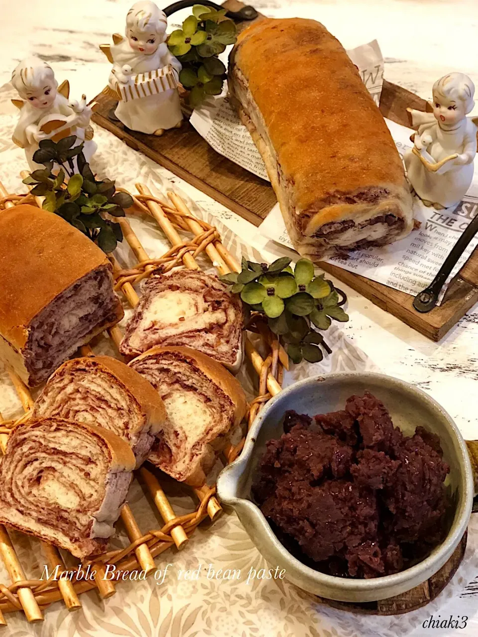 手作りあんこのマーブルブレッド🌔夜な夜なパン✨
📝〜パン焼きネコさんの料理 炊飯器であんこ〜に挑戦しました|chiaki3（平川ちあき）さん