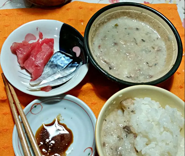 17日さばとろろ マグロとしめ鯖刺し身|こやっこさん