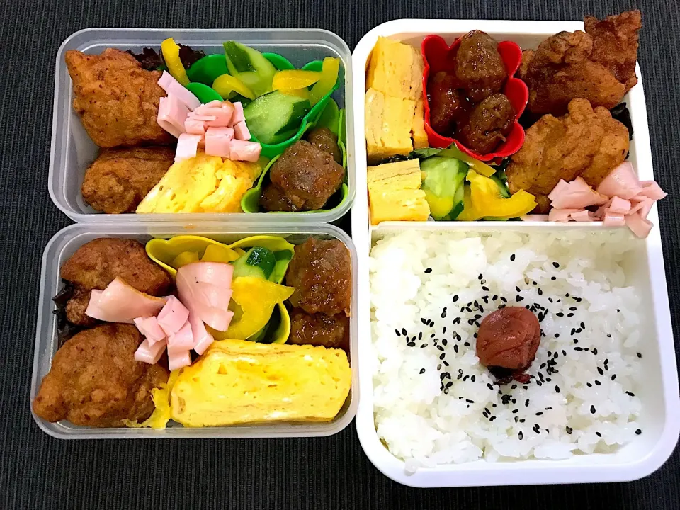 唐揚げ卵焼き弁当|mettiさん