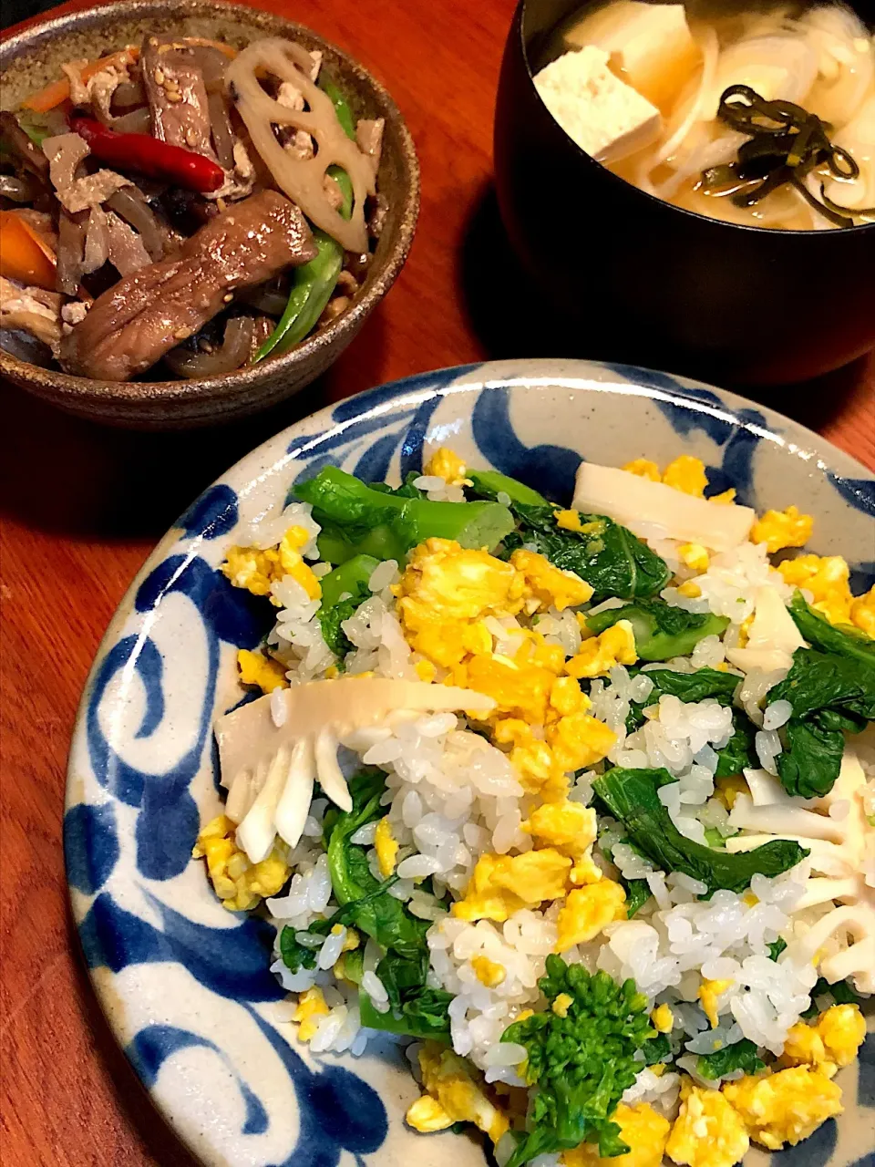 Snapdishの料理写真:アッチちゃん💕の菜の花ごはん🌼🍚😋✨|ボンバーさん