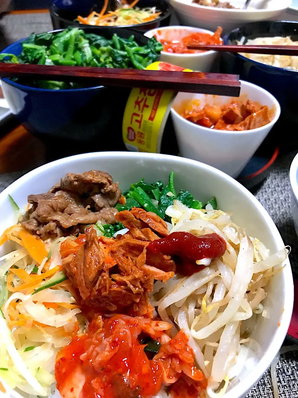 ビビンバ丼 野菜たっぷり|シュトママさん