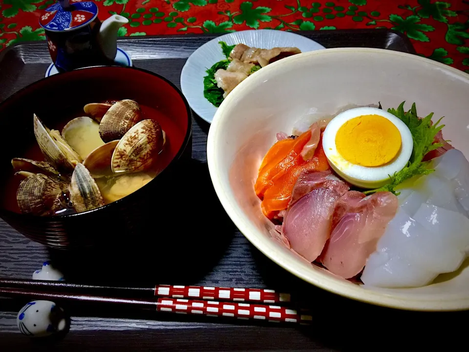 晩ご飯 海鮮丼🐟🐟💕|keikoさん