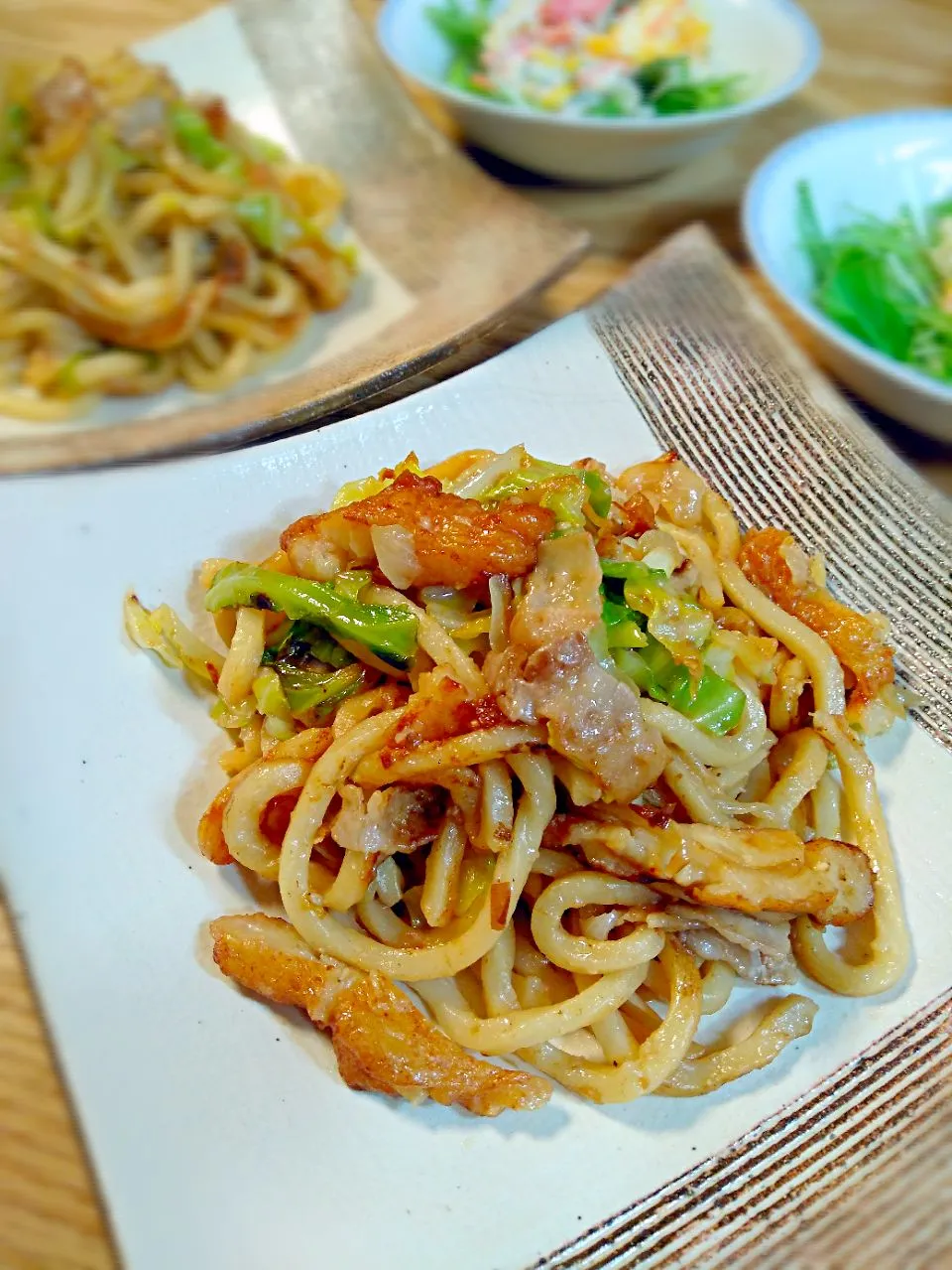 味噌焼きうどん*2018.2.18|ゆきぼぅさん