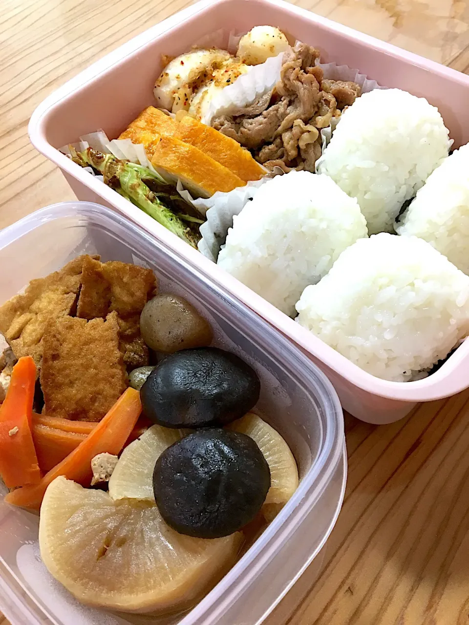 Snapdishの料理写真:大雪のため冷蔵庫と冷凍庫にあるものでお弁当|クッキー1188さん