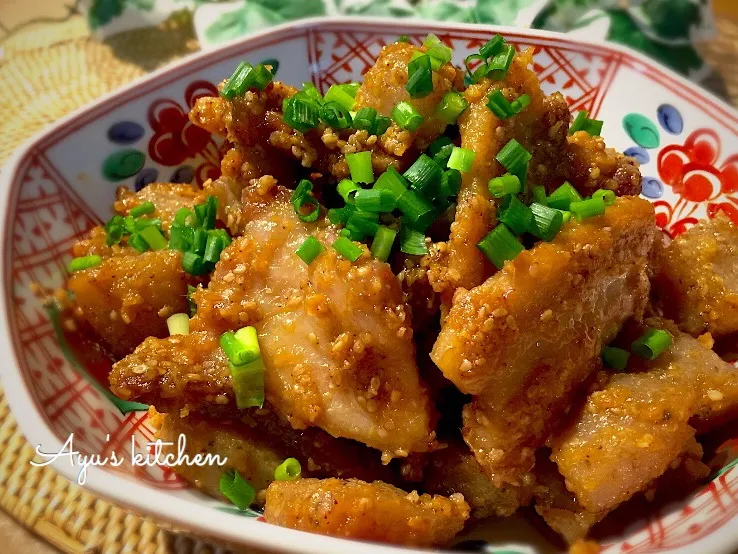 真希ちゃんの料理 豚バラとちぎり蒟蒻の胡麻味噌炒め～母のレシピノートより～#母のレシピノートより|あゆさん