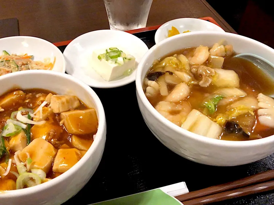 【ミニセット】広東麺＋麻婆丼を頂きました。|momongatomoさん