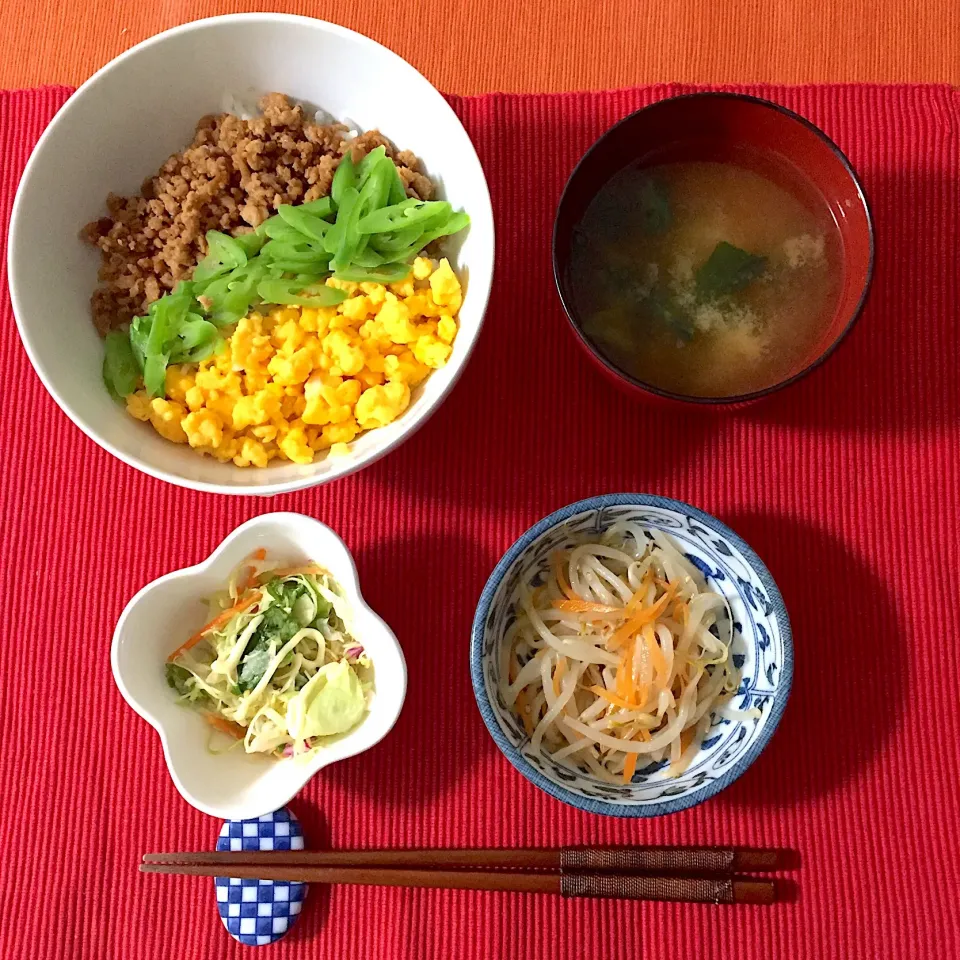 そぼろ丼献立|あーしょかぽんさん