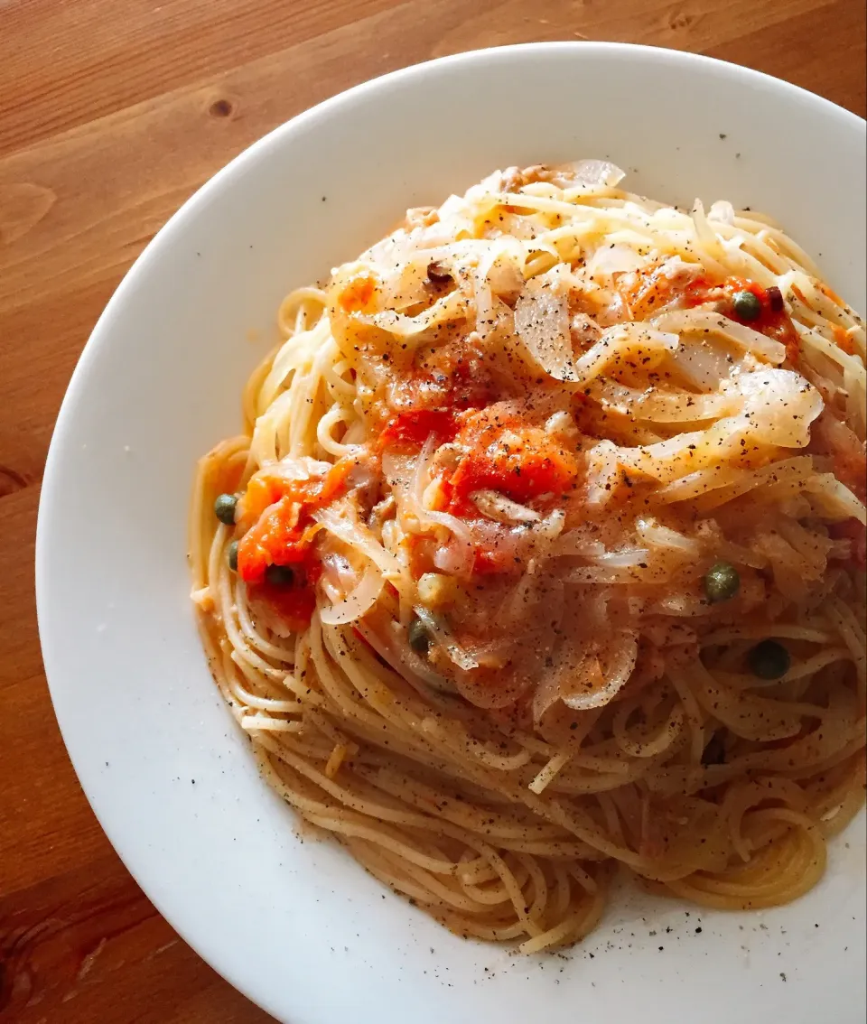 フレッシュトマトとシーチキンのパスタ作ったよ🇮🇹|NOMU'S キッチン🍳さん