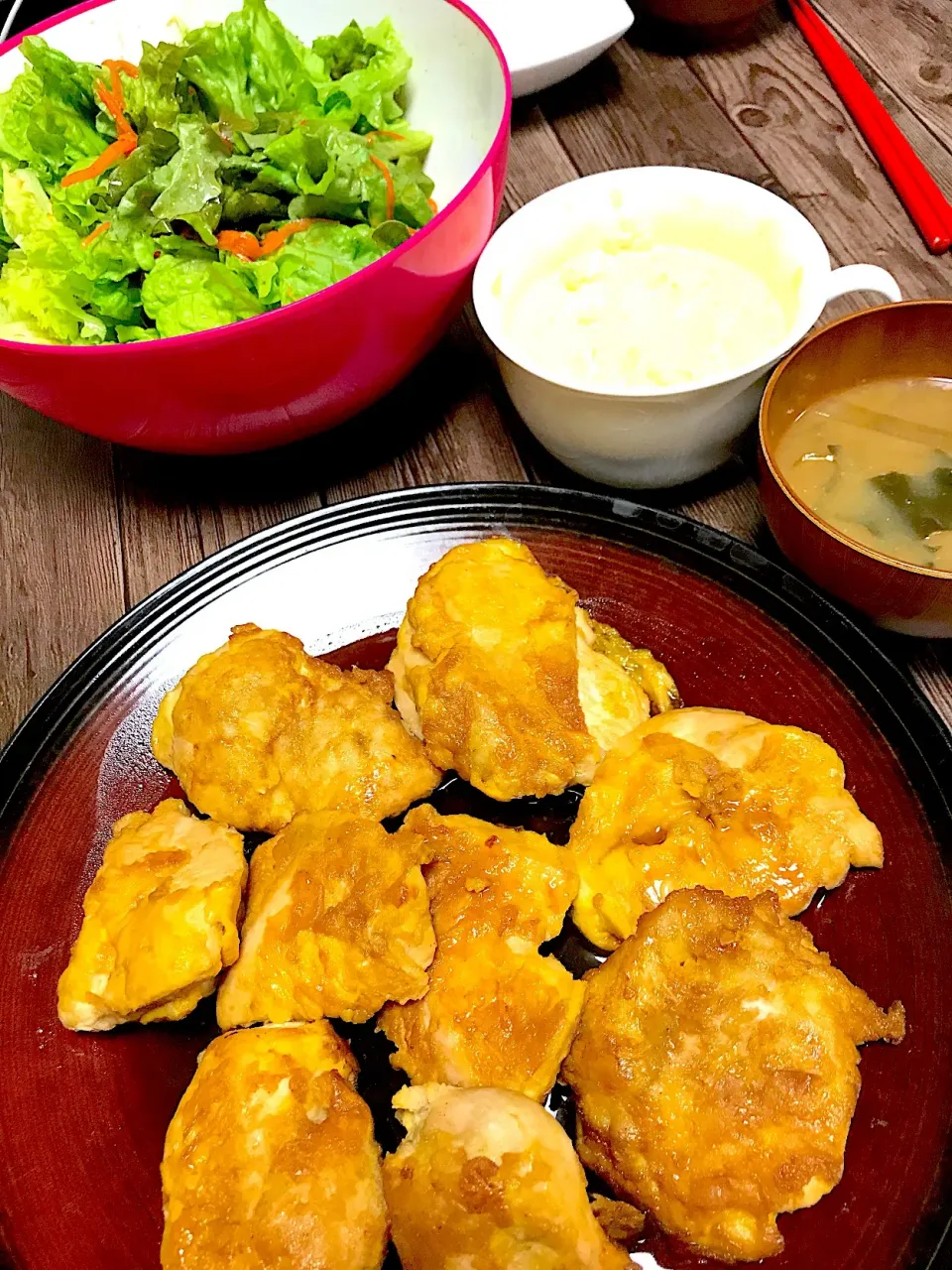 韓国風サラダ☆鶏南蛮のタルタルソースがけ|MEGUMIさん