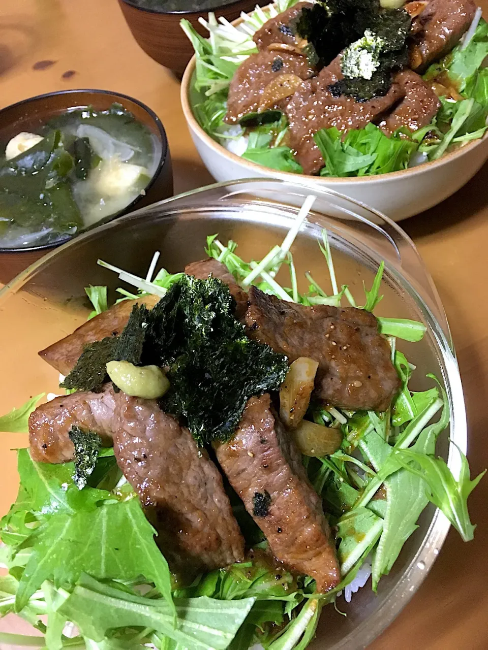 Snapdishの料理写真:黒毛和牛🐮焼肉丼( ´͈ ᗨ `͈ )◞♡⃛|さくたえさん