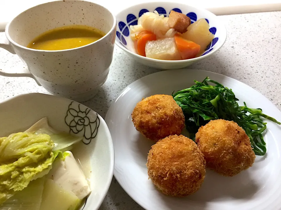 Snapdishの料理写真:晩御飯 #ゼロ活力鍋  #ミツカンごま豆乳鍋つゆ|FKTMPさん