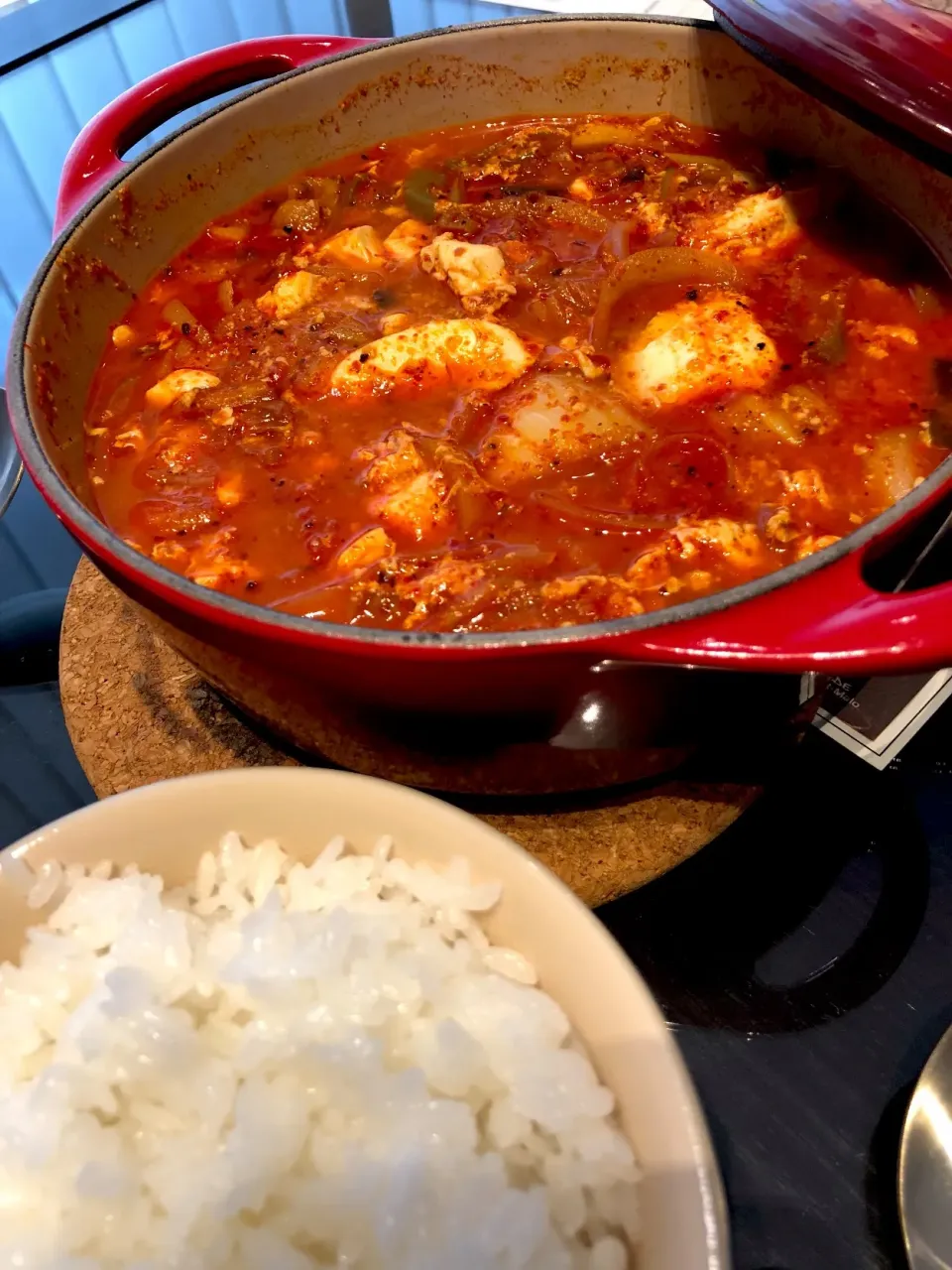 バーミキュラで炊きたてご飯🍚＆純豆腐 20180225|BUBUさん