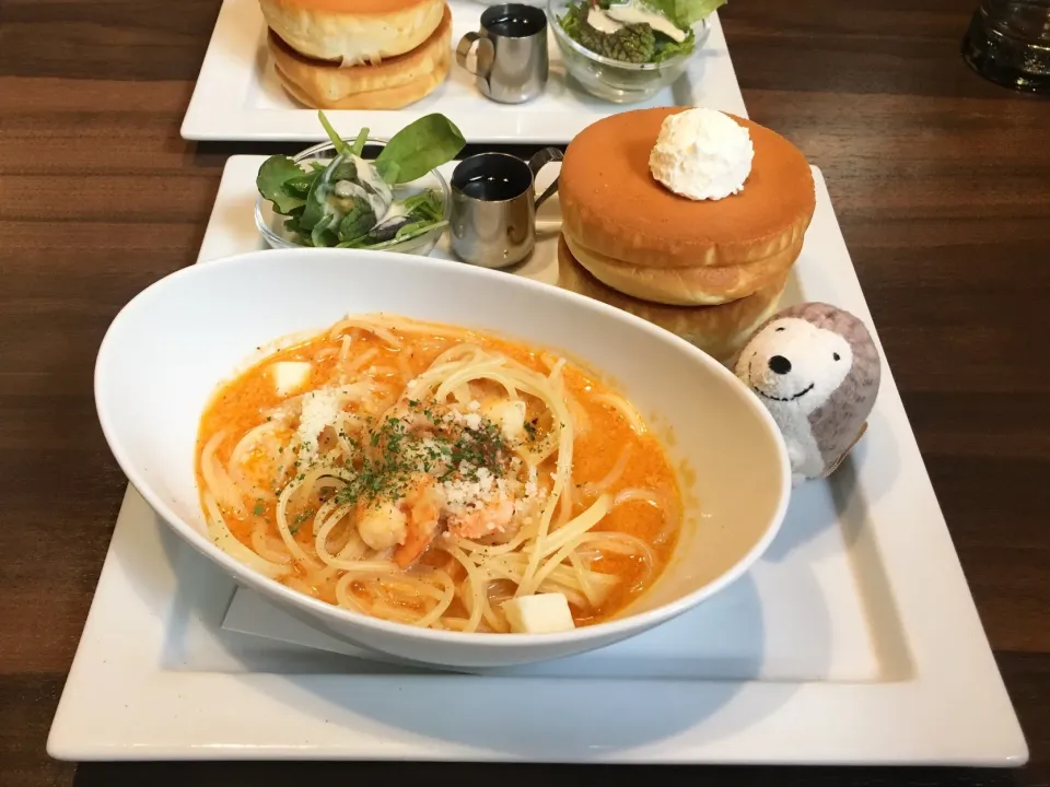 星乃珈琲のハーフ🍝＆ハーフ🥞LUNCH|leeさん