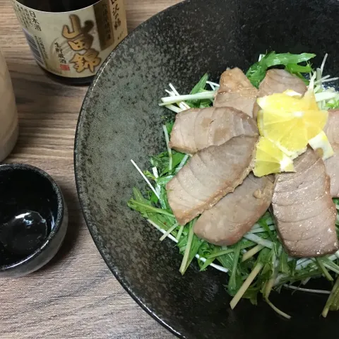 「兵庫県播州産山田錦生貯蔵酒 300ml」を使ってみたSnapdishの料理・レシピ写真:マグロ焼き