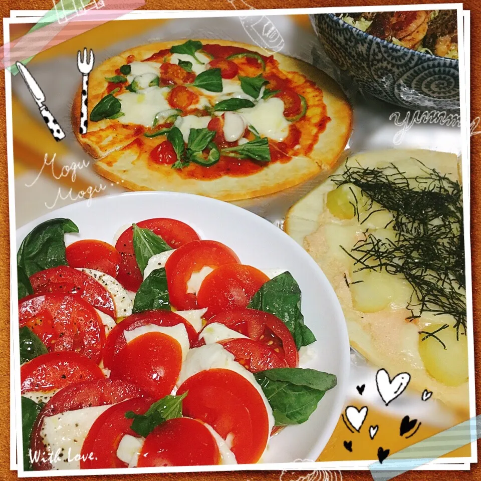 おうち#イタリアン #ピザ #カプレーゼ|momo31omomさん