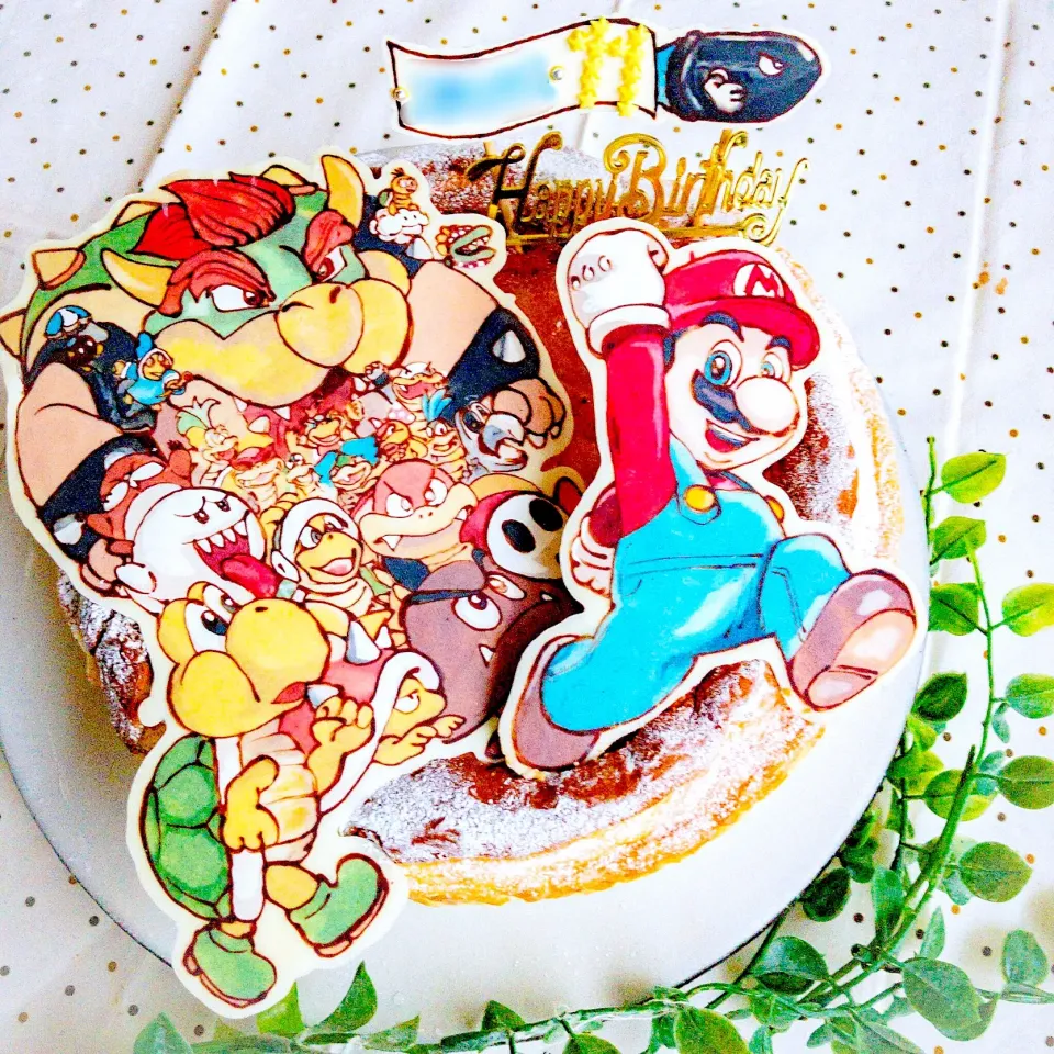 スフレチーズケーキ✖️マリオ🍄|hari-co ＊ はりこさん