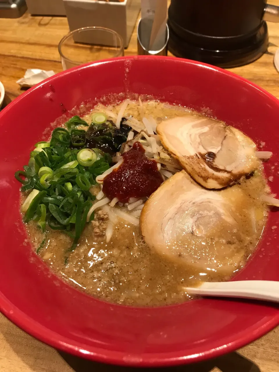 2月26日晩ご飯。一風堂の味噌赤丸。期間限定のこれ一番好き😍|あやさん