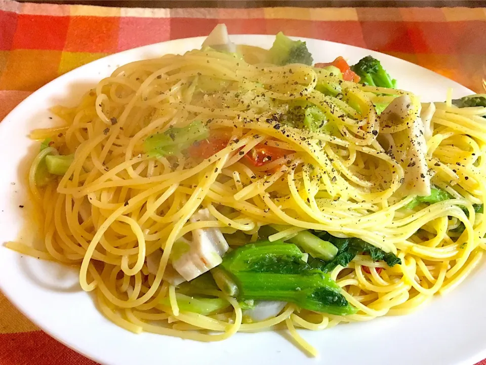 夜中のパスタ野菜多めで？|ゴンさん